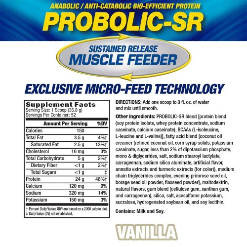 MHP Probolic-SR Muscle Feeding Protein - Nyújtott Felszívódású Fehérje Keverék (1914 g, Vanília)