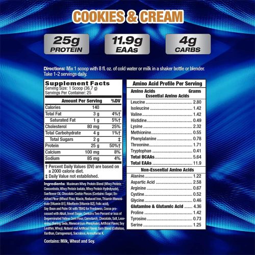 MHP Maximum Whey - 100% Whey Protein - Tejsavó Fehérje (918 g, Csokis Keksz és Krém )