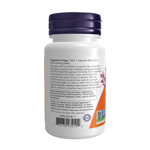 Now Foods CoQ10 100 mg with Hawthorn Berry Vegetarian - Q10 Koenzim Galagonyával (30 Veg Kapszula)