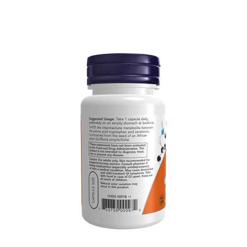 Now Foods 5 HTP 50 mg - 5-Hidroxi-triptofán (30 Kapszula)