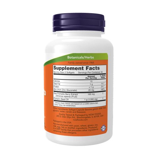 Now Foods Saw Palmetto Extract - Fűrészpálma Kivonat 80 mg (90 Lágykapszula)