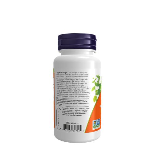Now Foods Zöld Tea Kivonat 400 mg - EGCg Green Tea Extract (90 Kapszula)