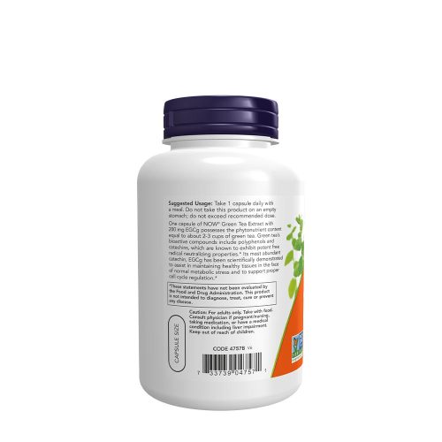 Now Foods Zöld Tea Kivonat 400 mg - EGCg Green Tea Extract (180 Kapszula)