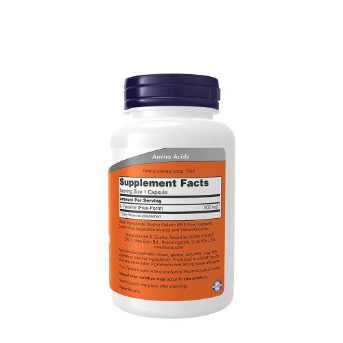 Now Foods L-Tirozin 500 mg (120 Kapszula)