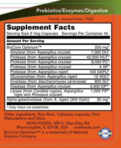 Now Foods Egészséges Emésztést Támogató - Optimal Digestive System (90 Veg Kapszula)