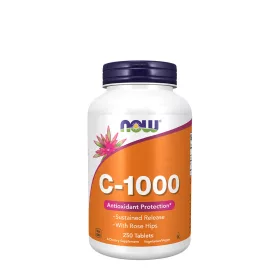   Now Foods Nyújtott hatású C-vitamin 1000 mg Csipkebogyóval (250 Tabletta)