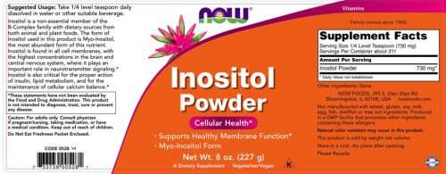 Now Foods Vegetáriánus Inozitol por (226 g)