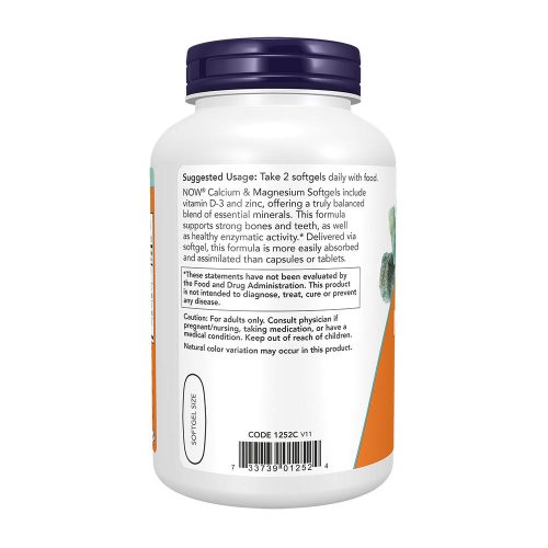 Now Foods Kalcium és Magnézium (240 Lágykapszula)