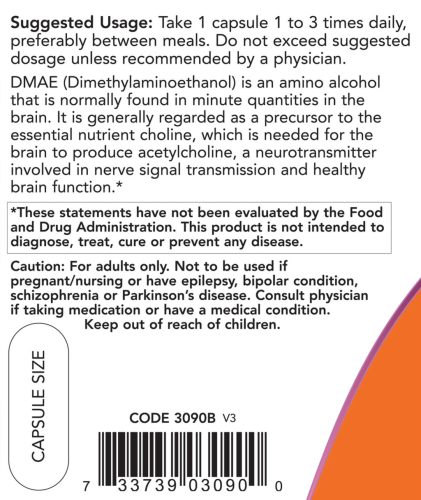 Now Foods DMAE Agyserkentő 250 mg (100 Veg Kapszula)