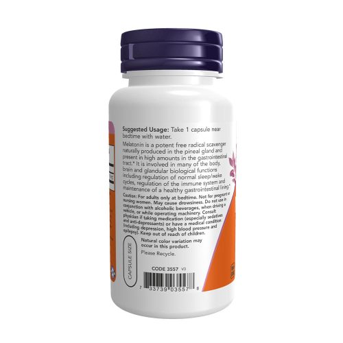 Now Foods Extra Erős Melatonin 10 mg (100 Veg Kapszula)