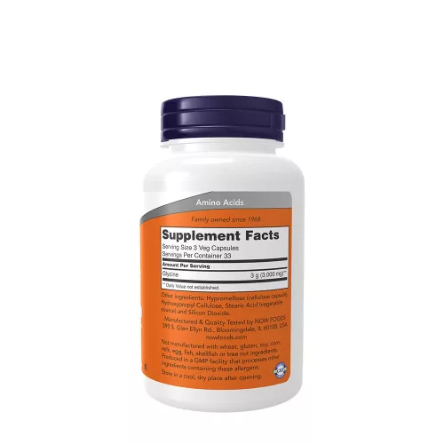 Now Foods Glycine 1000 mg - Glicin (100 Kapszula)