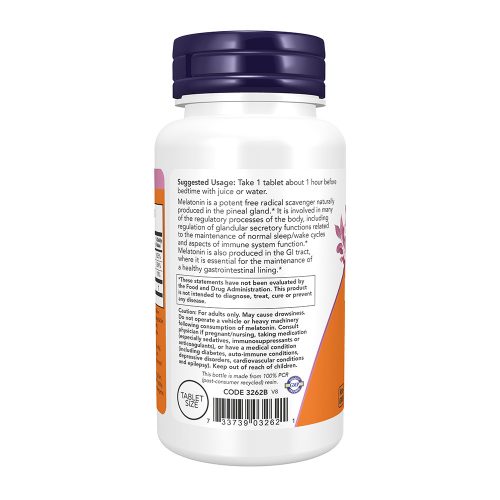 Now Foods Melatonin 1 mg (100 Tabletta)
