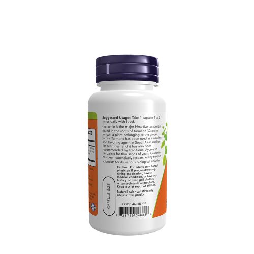 Now Foods Curcumin - Kurkuma Gyökér Kivonat (60 Veg Kapszula)