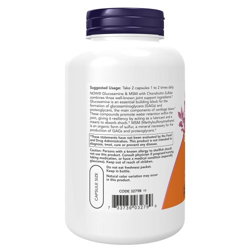 Now Foods Glükózamin és MSM Ízületvédő (180 Veg Kapszula)