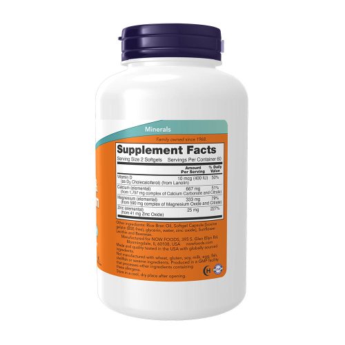 Now Foods Kalcium és Magnézium (120 Lágykapszula)