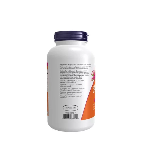 Now Foods ADAM™ Multivitamin kapszula Férfiaknak (180 Lágykapszula)