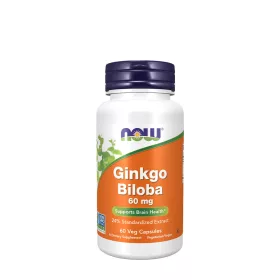   Now Foods Ginkgo Biloba - Páfrányfenyő Kivonat 60 mg (60 Veg Kapszula)