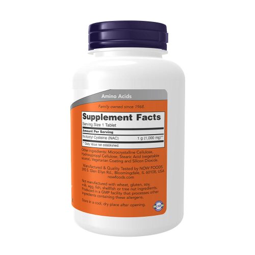Now Foods NAC - Acetyl-Cysteine 1000 mg (120 Tabletta)
