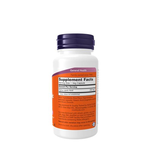 Now Foods Alfa-liponsav 250 mg (60 Veg Kapszula)