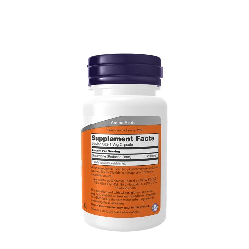 Now Foods Glutathione 250 mg - Glutation (60 Veg Kapszula)
