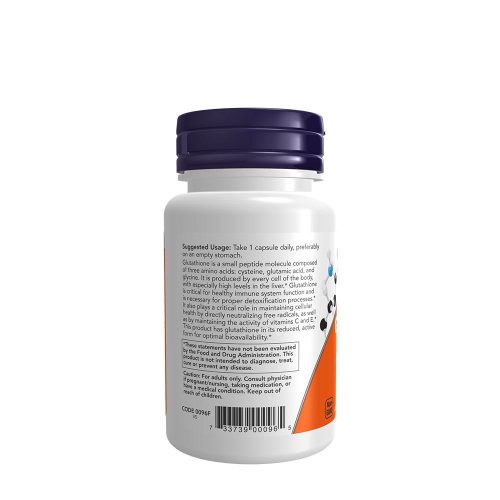 Now Foods Glutathione 250 mg - Glutation (60 Veg Kapszula)