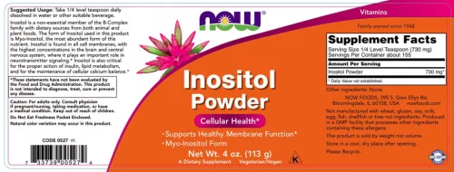 Now Foods Vegetáriánus Inozitol por (113 g)
