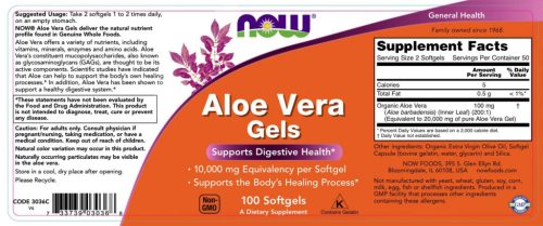 Now Foods Aloe Vera 10000 mg (100 Lágykapszula)