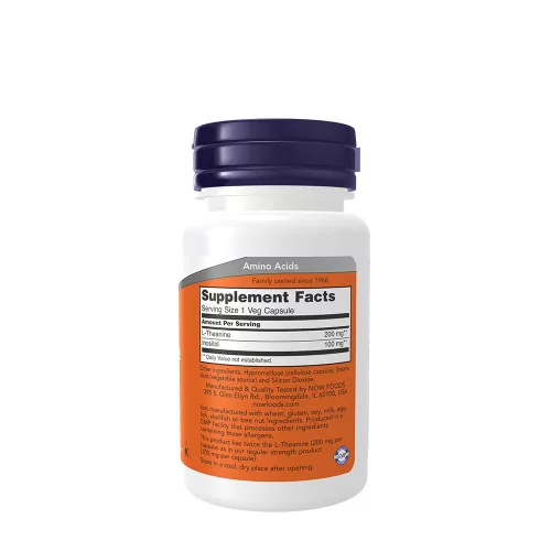 Now Foods Extra Erős L-Teanin 200 mg (60 Veg Kapszula)