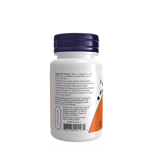 Now Foods Extra Erős L-Teanin 200 mg (60 Veg Kapszula)
