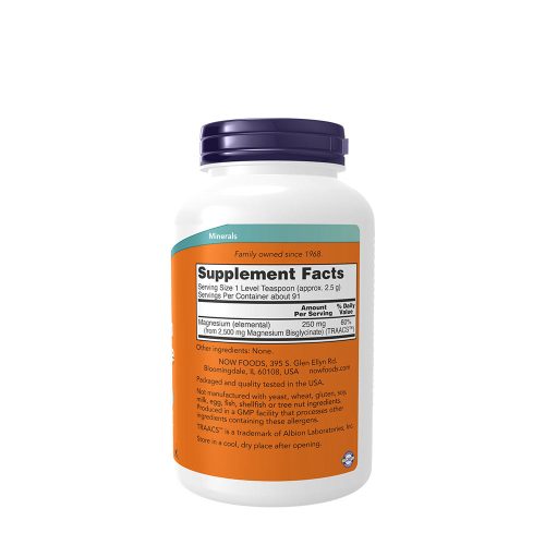 Now Foods Magnézium-biszglicinát por (227 g)