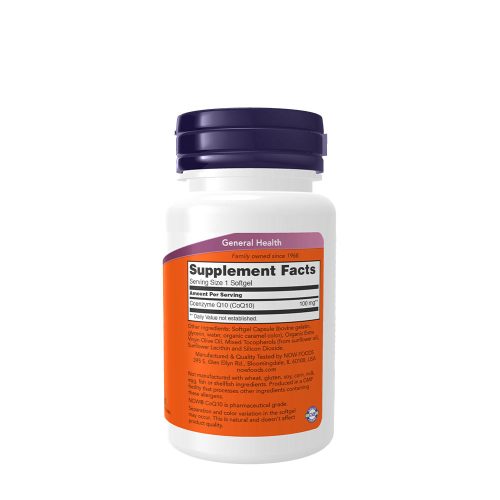Now Foods Coq10 100 mg - Q10 Koenzim (50 Lágykapszula)