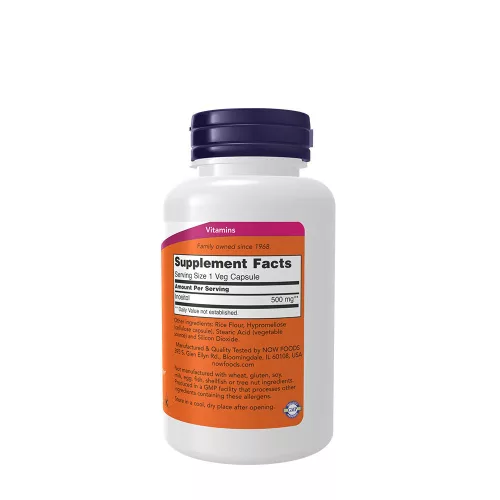 Now Foods Inozitol (Inositol) 500 mg kapszula - Egészséges Sejtműködés (100 Veg Kapszula)
