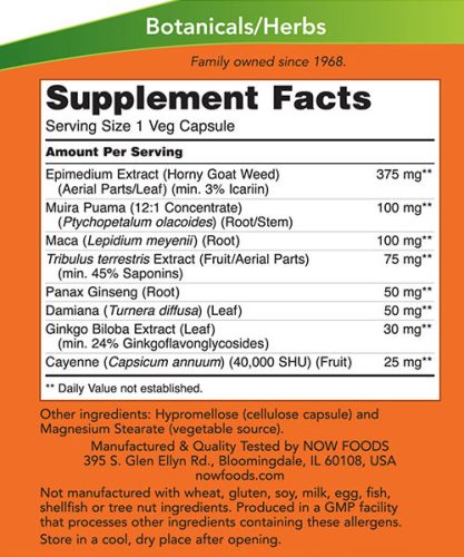 Now Foods Men's Virility Power - Férfi Erő (120 Veg Kapszula)