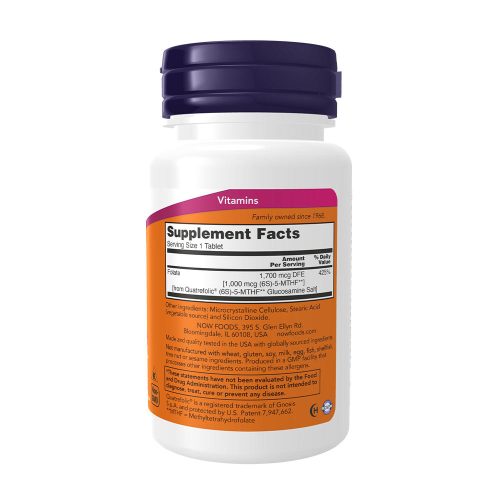 Now Foods Metil-Folát 1000 mcg (90 Tabletta)