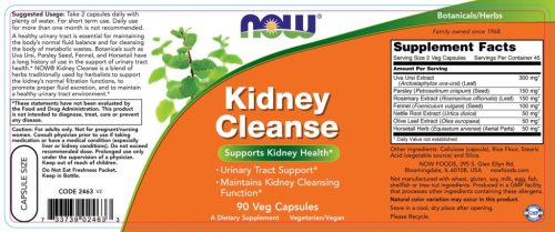 Now Foods Kidney Cleanse - Vesetisztító (90 Veg Kapszula)