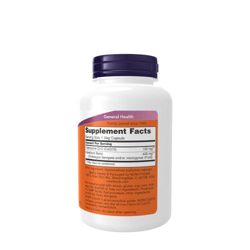 Now Foods CoQ10 100 mg with Hawthorn Berry - Q10 Koenzim Galagonyával (180 Veg Kapszula)