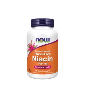   Now Foods Erős Niacin 500 mg kapszula („Flush” Hatás Nélkül) (90 Veg Kapszula)
