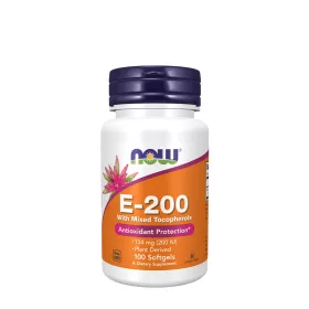   Now Foods E-vitamin 200 NE lágykapszula Természetes Kevert Tokoferolokkal (100 Lágykapszula)