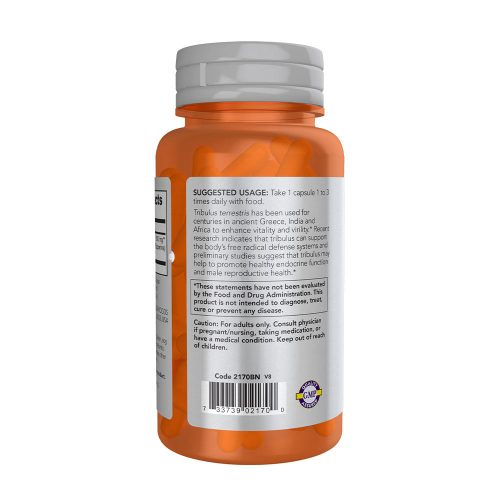 Now Foods Tribulus - Férfi Potencianövelő 500 mg (100 Veg Kapszula)