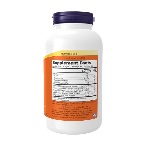 Now Foods Omega 3-6-9 1000 mg (250 Lágykapszula)