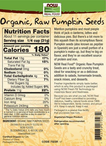 Now Foods Pumpkin Seeds, Raw Organic - Tökmag (340 g)