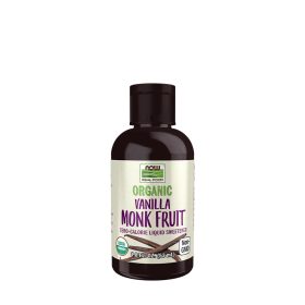   Now Foods Organikus Monk Fruit Édesítőszer - Organic Liquid Monk Fruit  (53 ml, Vanília)