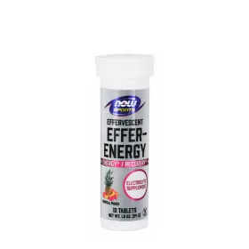  Now Foods Energizáló Pezsgőtabletta - Effer-Energy (10 Pezsgőtabletta, Trópusi Puncs)