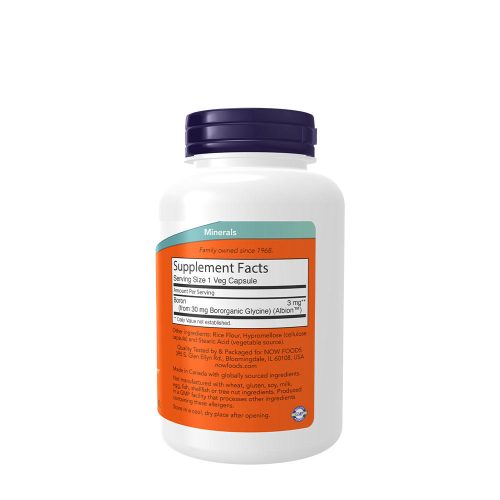 Now Foods Bór 3 mg kapszula - Boron (250 Veg Kapszula)