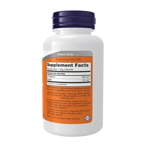 Now Foods Extra Erős L-Teanin 200 mg (120 Veg Kapszula)