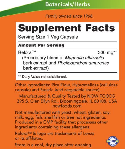 Now Foods Relora® 300 mg (60 Veg Kapszula)