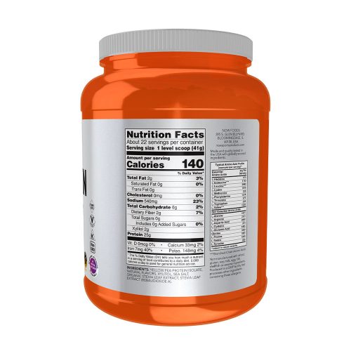 Now Foods Borsófehérje (Vanília-toffee) por - Pea Protein, Vanilla Toffee Powder (907 g)