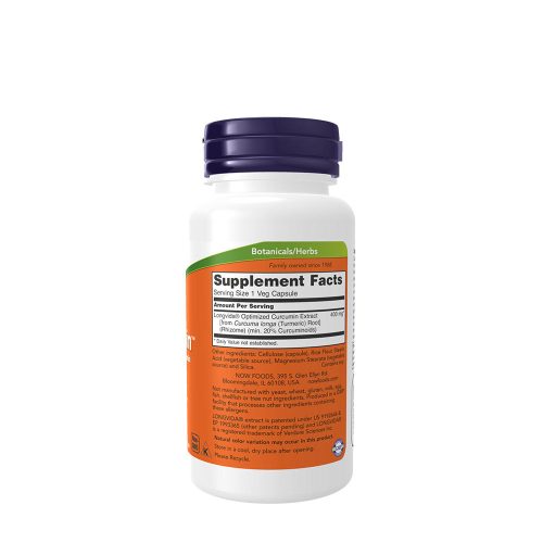 Now Foods Kurkumin 400 mg kapszula - CurcuBrain (50 Veg Kapszula)