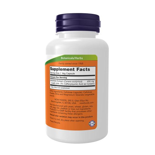 Now Foods Articsóka Kivonat kapszula - Artichoke Extract 450 mg (90 Veg Kapszula)