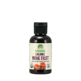   Now Foods Organikus Monk Fruit Édesítőszer - Organic Liquid Monk Fruit  (53 ml, Karamell)